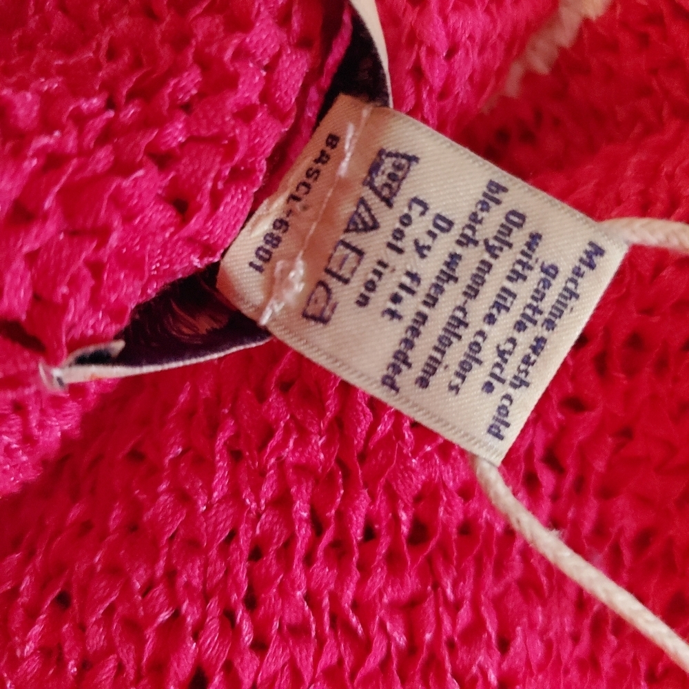 GH Bass & Co. Fuschia & White Striped Sweater - Picture 4 of 5